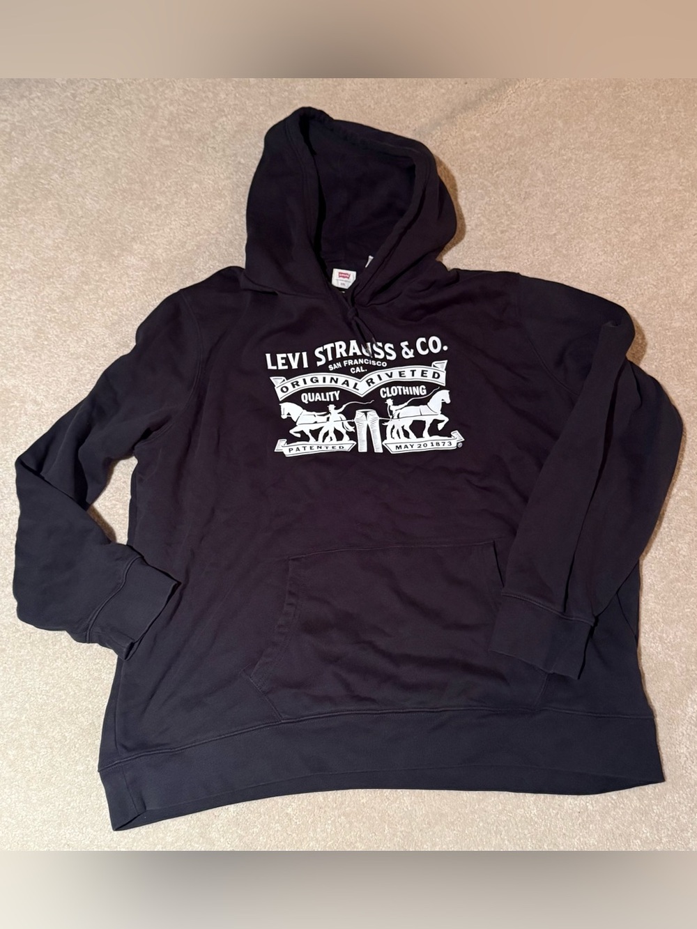 LEVIS Black Logo Pullover Hoodie XXL